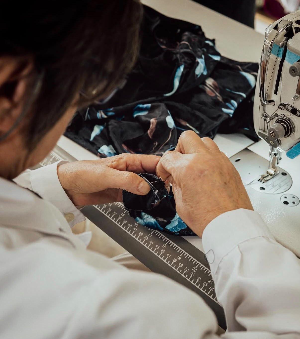 Pattern drawing and sampling in a garment atelier